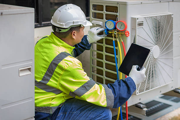 Professional Ductwork Repair technician working in Greenbush, MA